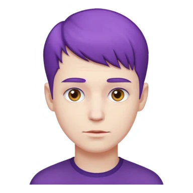 men with purple short hair sticker