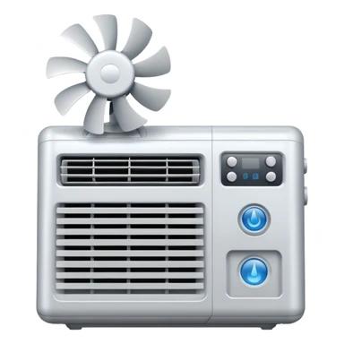 air conditioner with a fan sticker