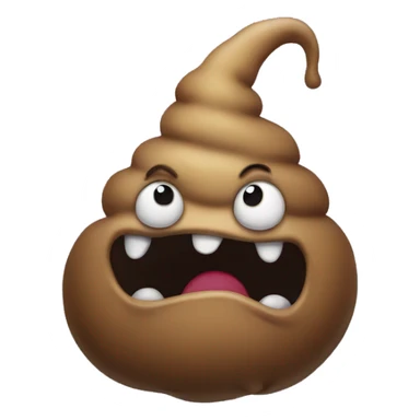 Poop monster sticker