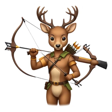 Deer with crossbow sticker