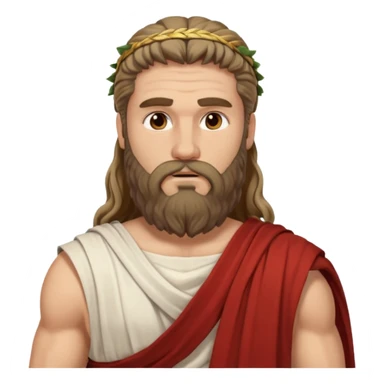 ancient Rome men long hair long bearded sticker