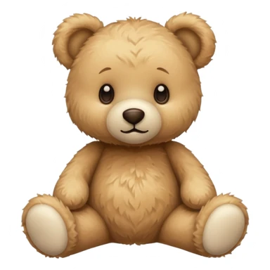 Beige teddy bear sticker