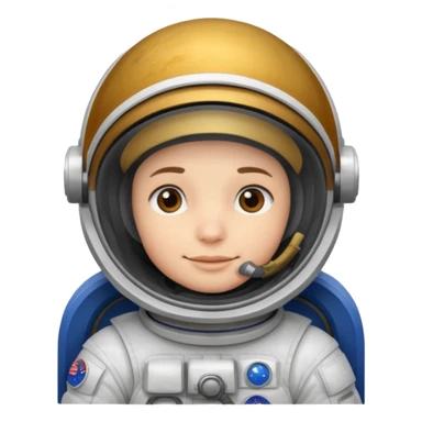 Astronaut with closed helmet rides planets sticker
