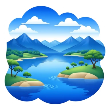 Royal Blue Aesthetic Scenery sticker