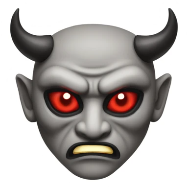 oni mask red eyes sticker