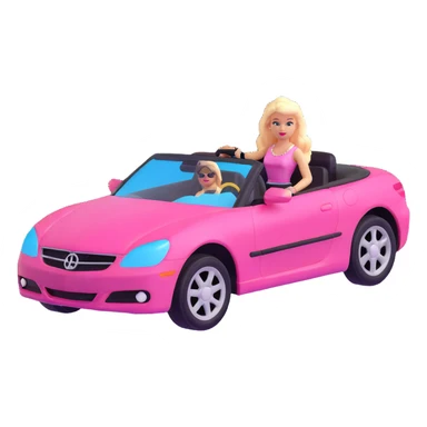 Barbie convertible car sticker