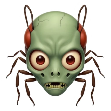 Zombie ant man face  sticker