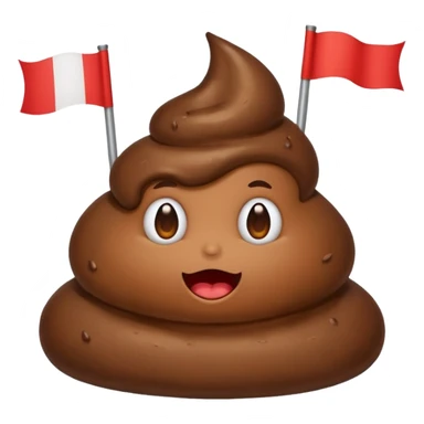 Indonesia flag poop in the mid sticker