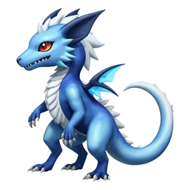 White glossy soft silky furry iridescent Salandit-Zeraora-Absol-Shinx-fusion-hybrid, full body sticker