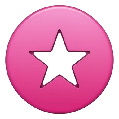 circle with a pink star cutout in the middle sticker