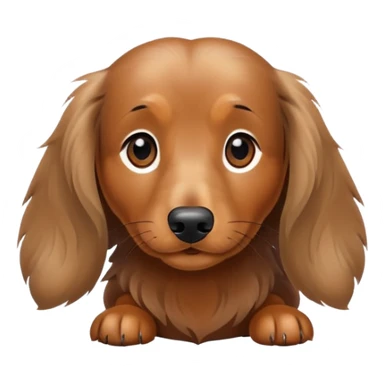 Miniature long-haired dachshund sticker