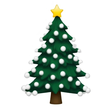 dark green and white theme christmas tree sticker