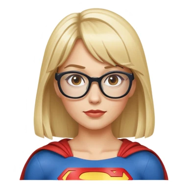  Super woman with glasses and blonde bangs sticker