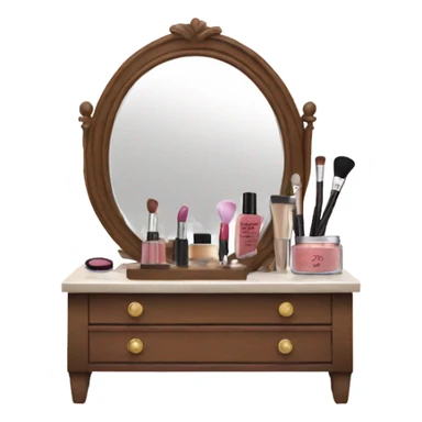 Realistic makeup vanity sticker