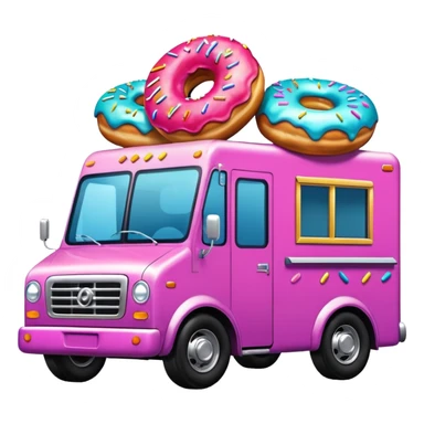 extravagant donut truck sticker