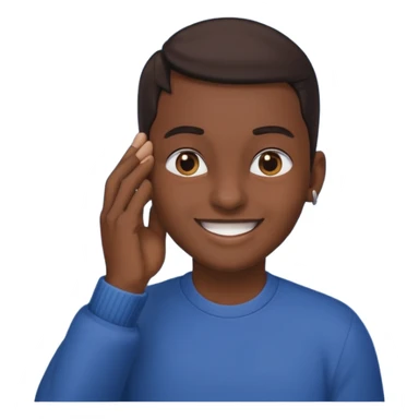 👂🏾🤏🏾 combined with a smile  sticker