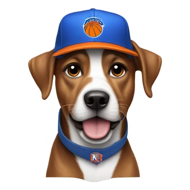 Dog wit knicks hat sticker