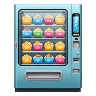 vending machine with frozen meals inside sticker