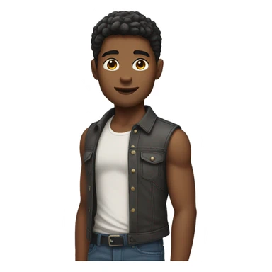 solo boy in sleeveless shirt sticker