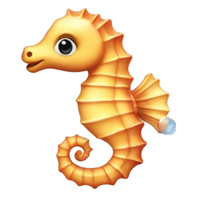 cute seahorse bubbles sticker