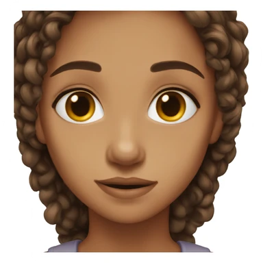 brown eyes brown hair skinny  sticker