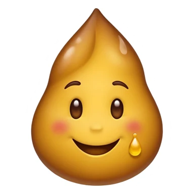 poop emoji and yellow droplet emoji, both with expressive faces sticker