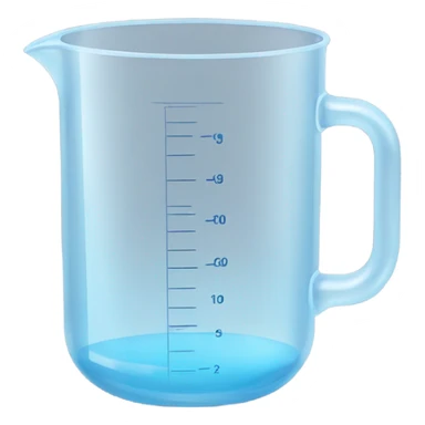 measuring cup filled with water sticker