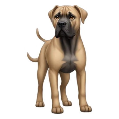 dog Cane Corso color fawn full body sticker
