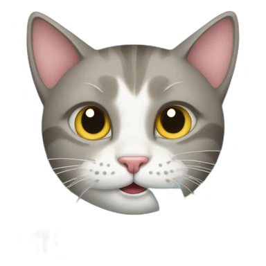 Cat dring water sticker