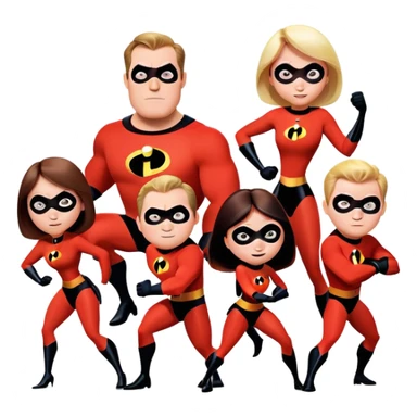 Incredibles superhero family sticker