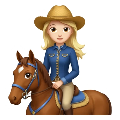 girl riding a horse sticker