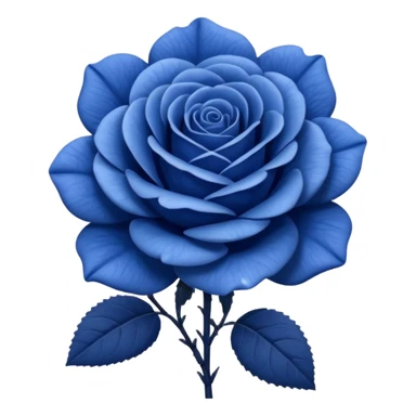 rose shape flower, no stem, now make it a indigo color sticker