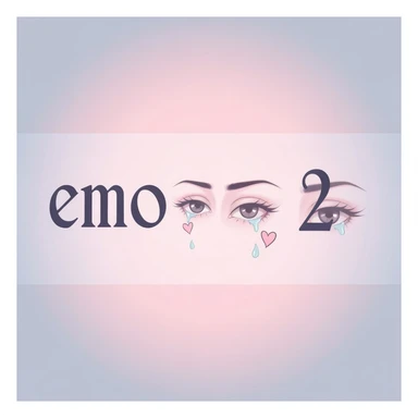 emo banner, cute, expressive, minimal, variation 2 sticker