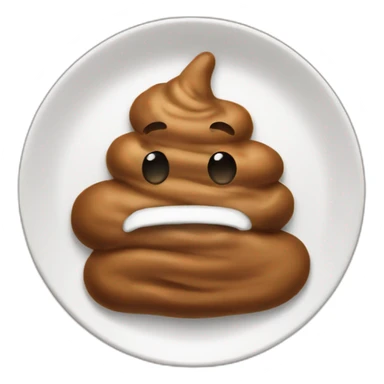 Poop in plate sticker