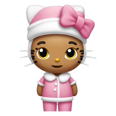 Hello kitty light pink Christmas  sticker