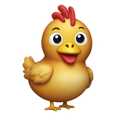 chicken toy squeeze sticker