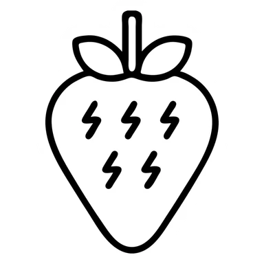 neon acid strawberry sticker