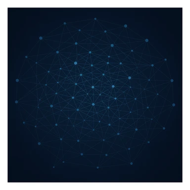 neural network with web of lines and dots sticker