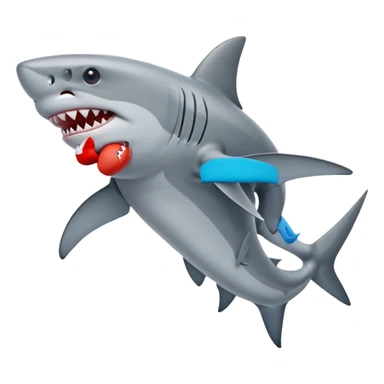 Shark with legs and nikes  sticker