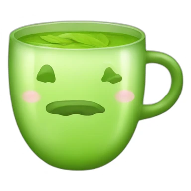 a cup green tea-bubble-chat sticker