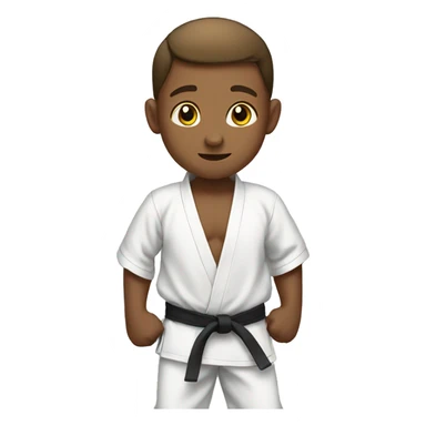 judo boy with big ears sticker