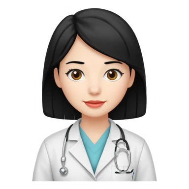 estudiante mujer de odontología con el cabello negro  sticker