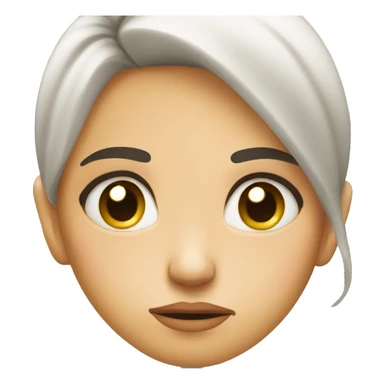 Beauty face with sad emotion sticker