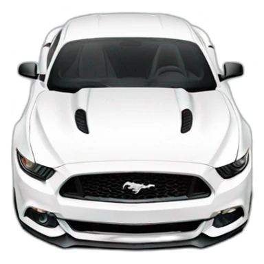 2017 White Mustang sticker