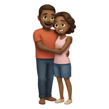 lovely couple hug sticker