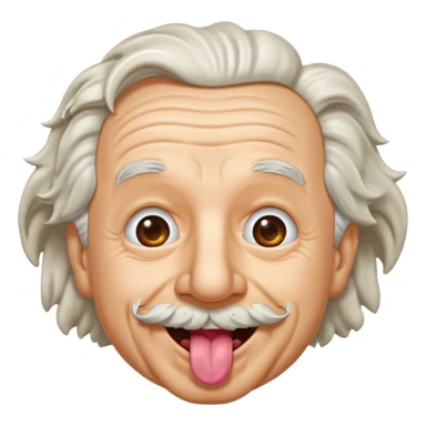 Einstein stick out your tongue sticker