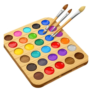 Palette with brushes sticker