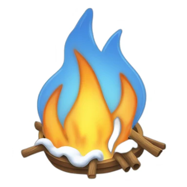 Un feu en hiver sticker