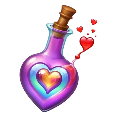 Romantic lush warm-colored magical Love potion bottle sticker