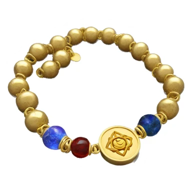 gold chakra bracelet realistic sticker